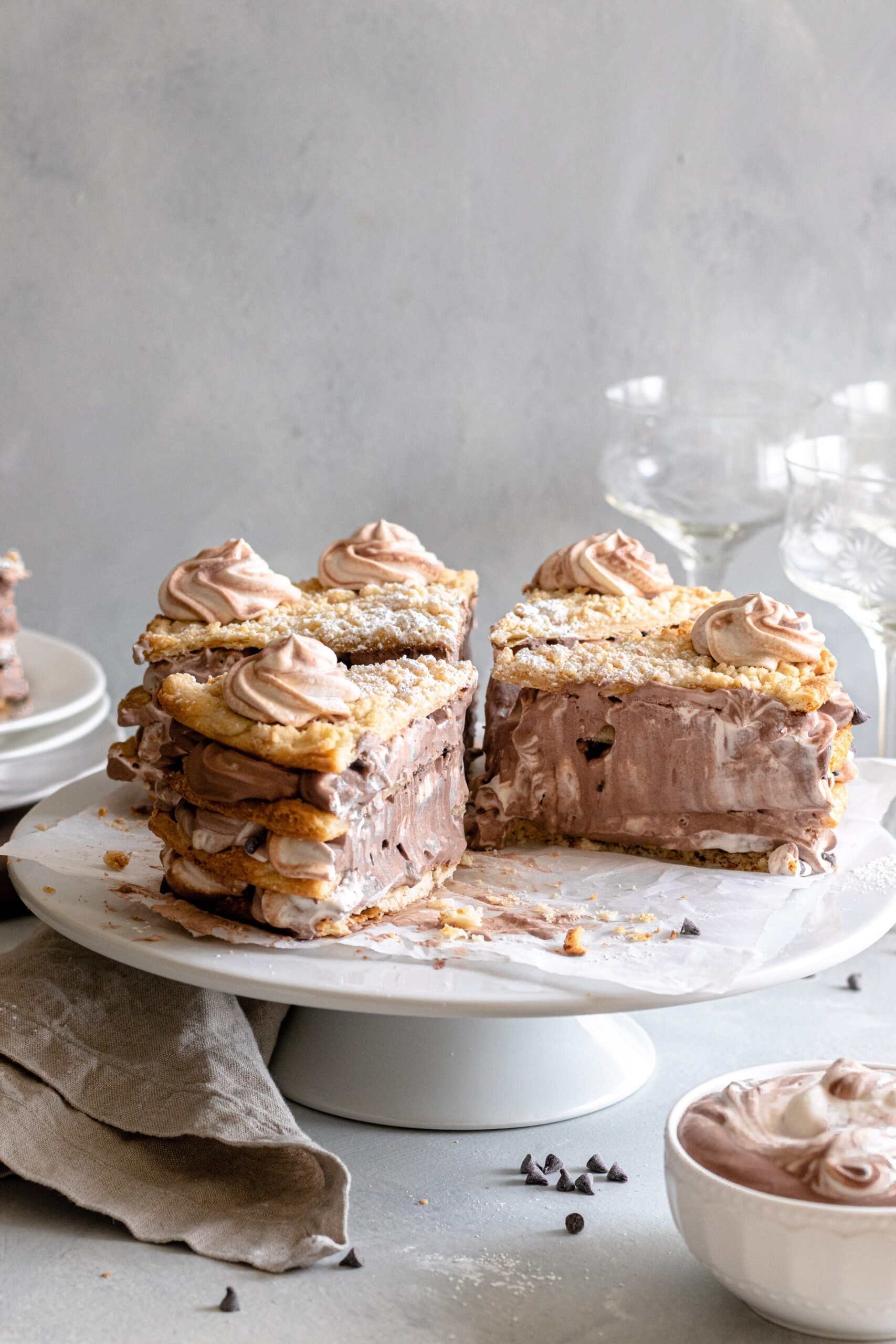 Chocolate Whipped Cream Blättertorte