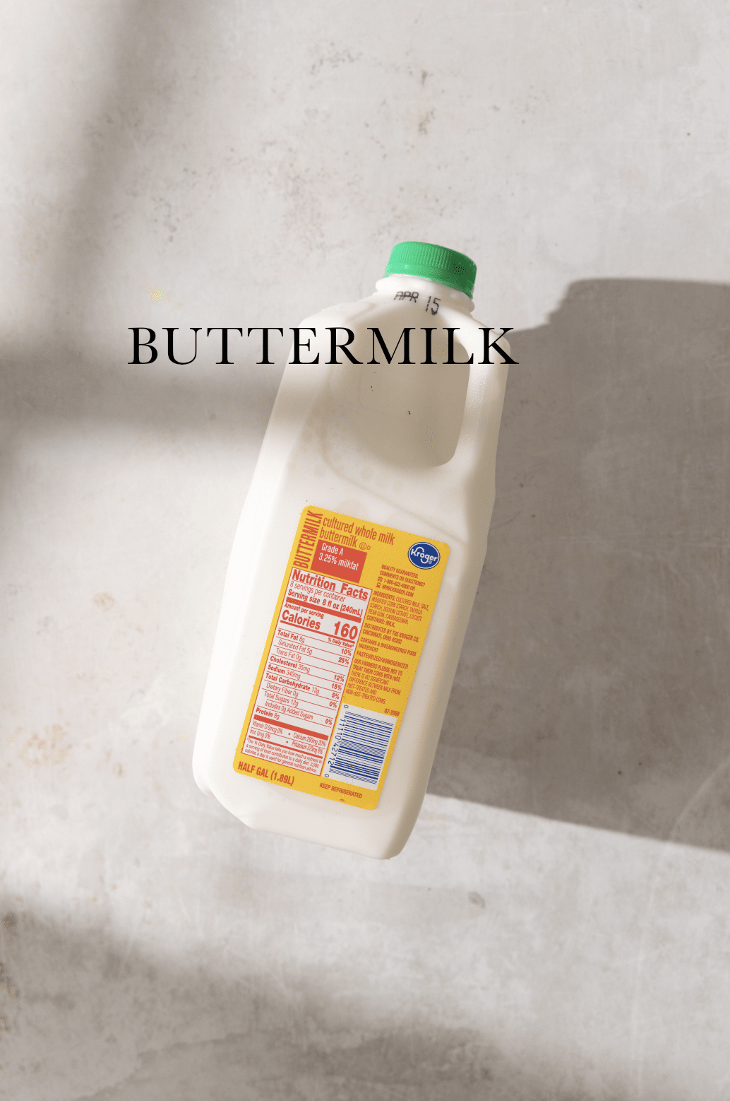 Image of a quart of buttermilk to make into quark.