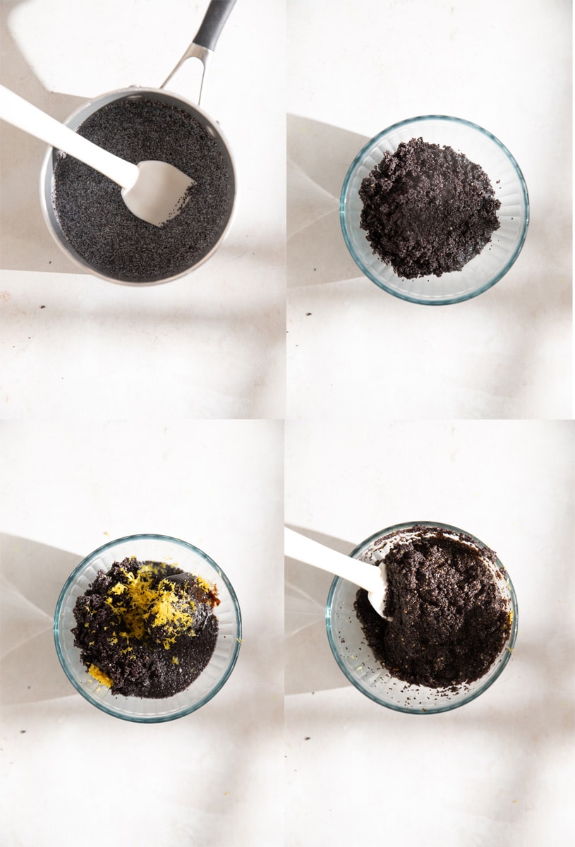 Poppyseed filling process ingredients.