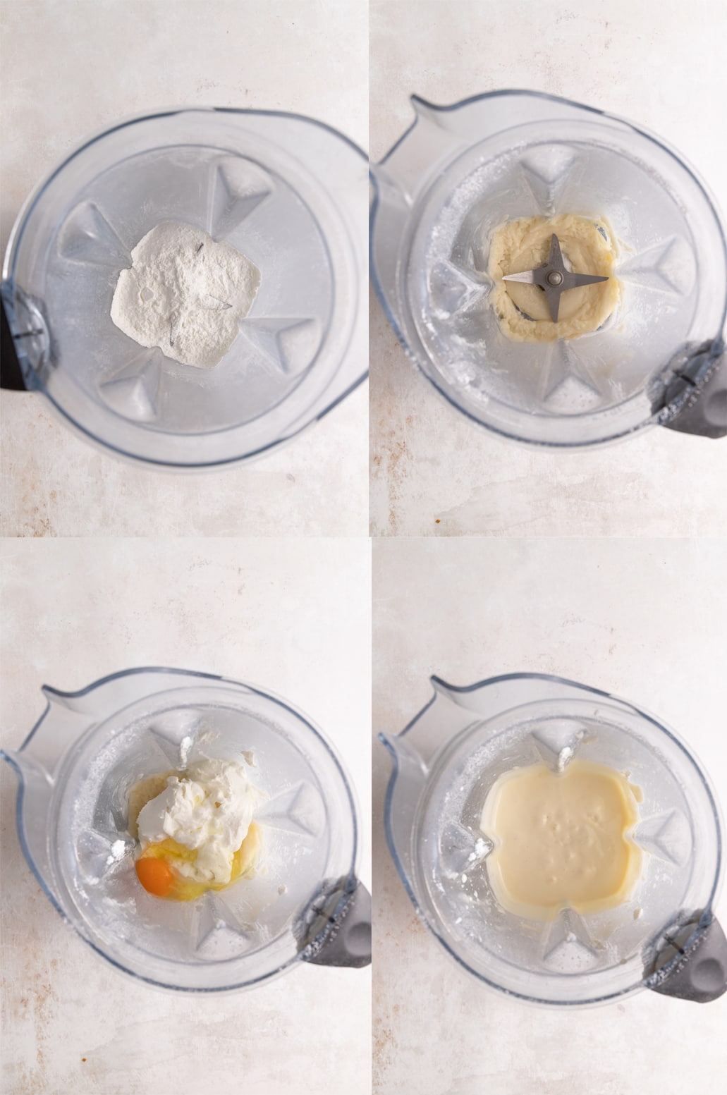 Process steps showing how to make the custard pastry filling. 