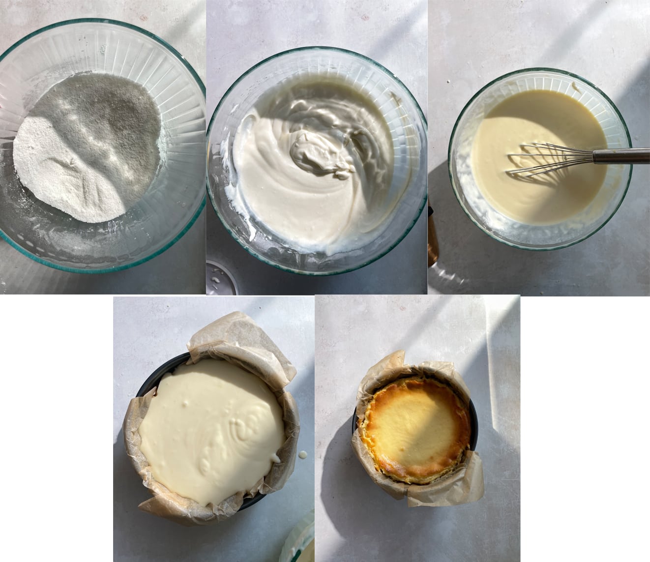 Process images for making a lemon cheesecake. 