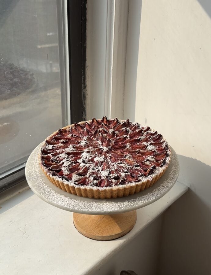 Plum Hazelnut Tart