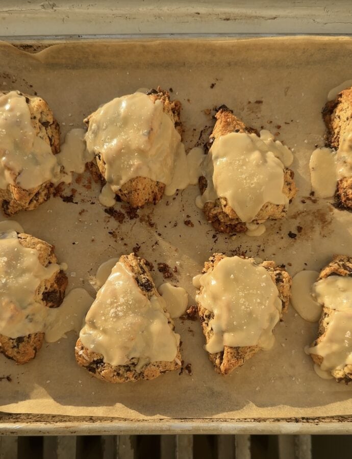 Maple Tahini Chocolate Chunk Scones