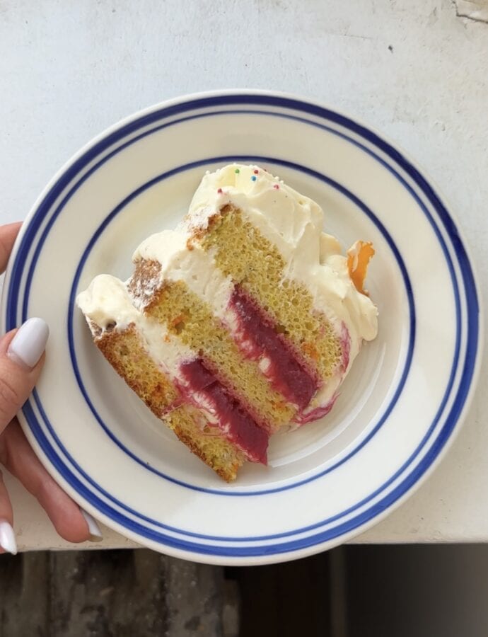 Rhubarb Chiffon Cake