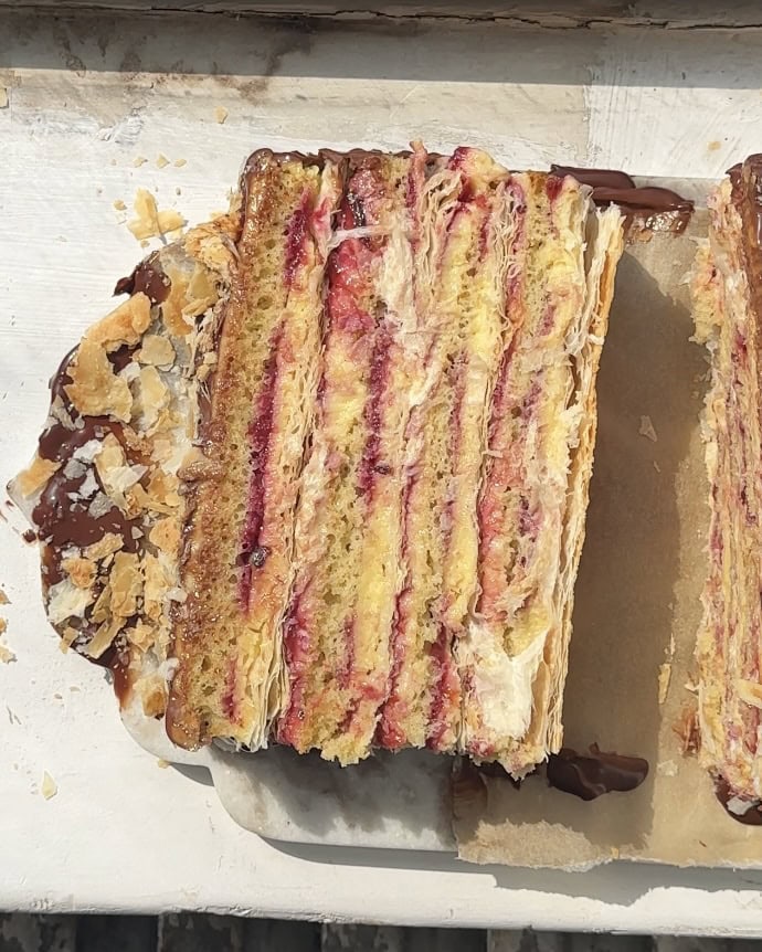 Plum & Cream Pastry Cake-image