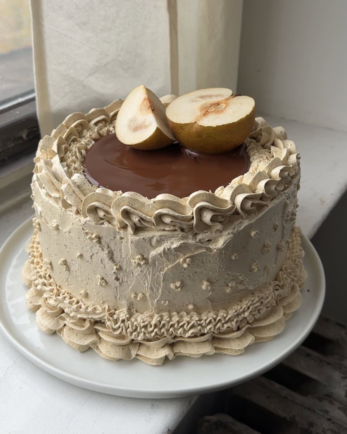 Chocolate, Pear, & Hazelnut Cake-image