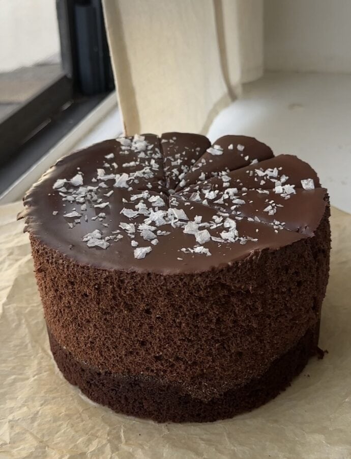 Chocolate Sea Salt Mousse Cake