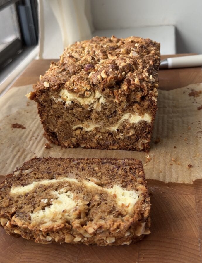 Cream Cheese Walnut Banana Bread