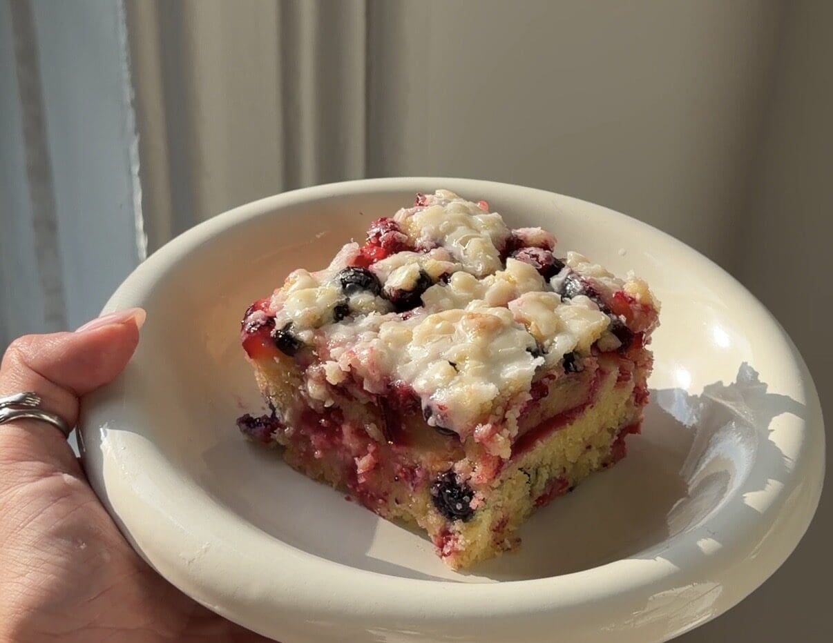 Plum Berry Crumb Cake