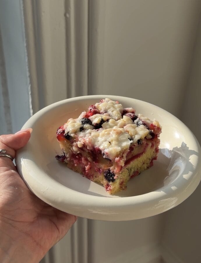Plum Berry Crumb Cake