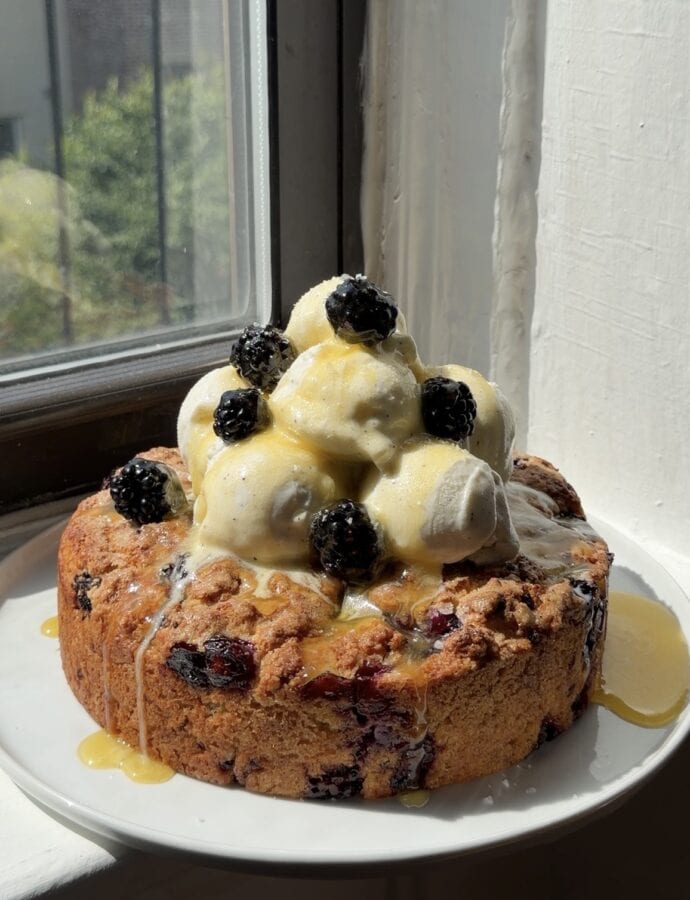 Blackberry Blueberry Biscuit Cake